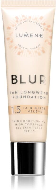 Lumene Blur 16h Longwear μακράς διαρκείας μεικ απ SPF 15 απόχρωση 1,5 Fair Beige (Neutral) 30 ml