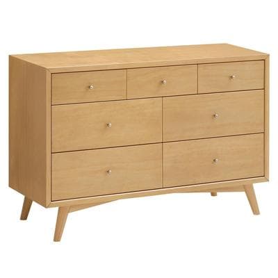 Babyletto Palma 7-Drawer Assembled Double Dresser - Honey