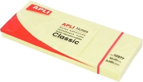 Apli Bloco de Notas      40x50mm   Amarelo  100 h.