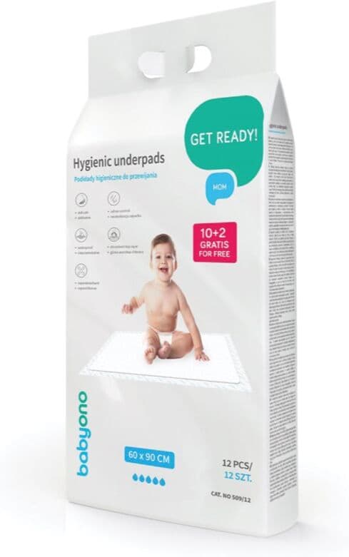 BabyOno Get Ready Hygienic Underpads σελτεδάκια μιας χρήσης 60x90 cm 12 τμχ
