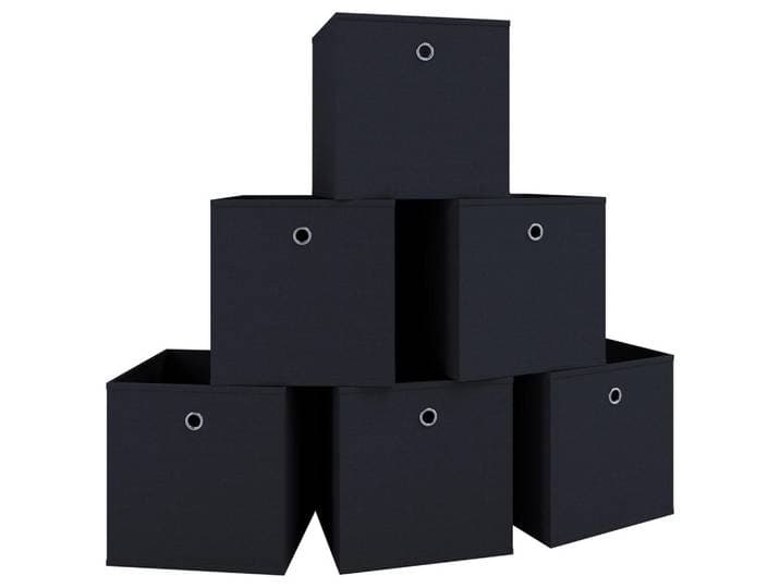 Mid.you Faltbox, Schwarz, Kunststoff, 27x28x27 cm, faltbar, Ordnen & Aufbewahren, Deko- & Aufbewahrungsboxen, Faltboxen