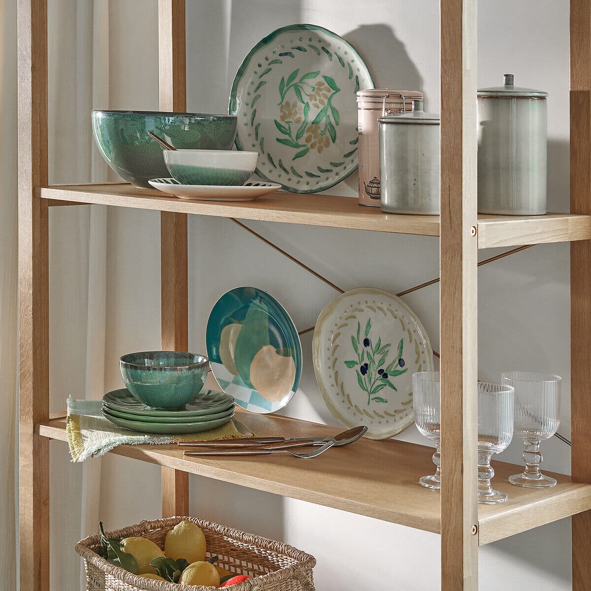 LA REDOUTE INTERIEURS Lot de 4 assiettes à dessert en grès, Capria