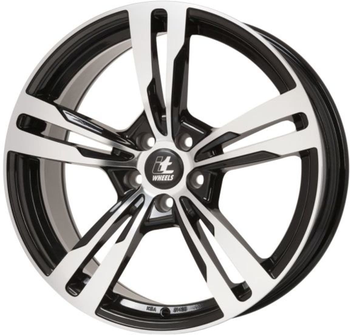Jante alu 18 pouces ITWHEELS Anna 5x120 8J ET42, Farbe Schwarz Glänzend Poliert