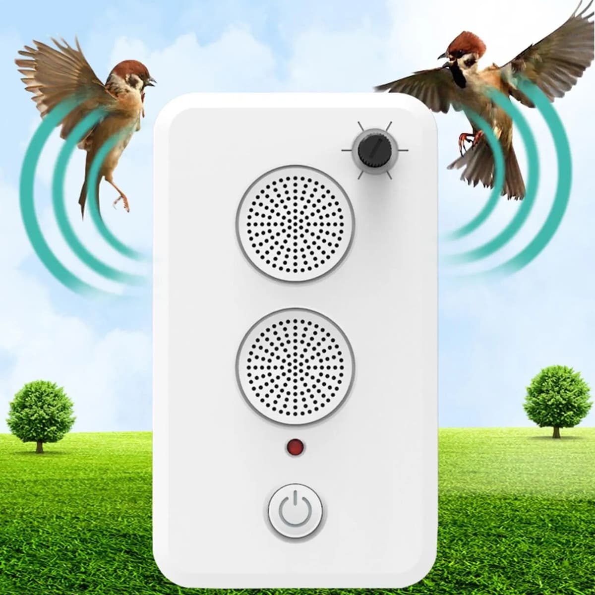 NONE Bat Repeller Devices Adjustable Electric Animal Trap Ultrasonic Rechargeable Bird Defense System for Attic House Garden Basement