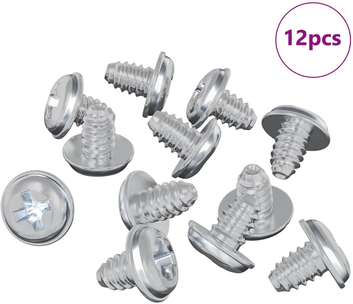 vidaXL Vis de verrouillage 12 pc Argenté M4 x 5 mm Fer