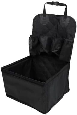 Inspire Select Premium Pet Dog Car Seat With Storage Pockets Non Slip Travel Safety Booster Seat Cover For Small & Medium Dogs black