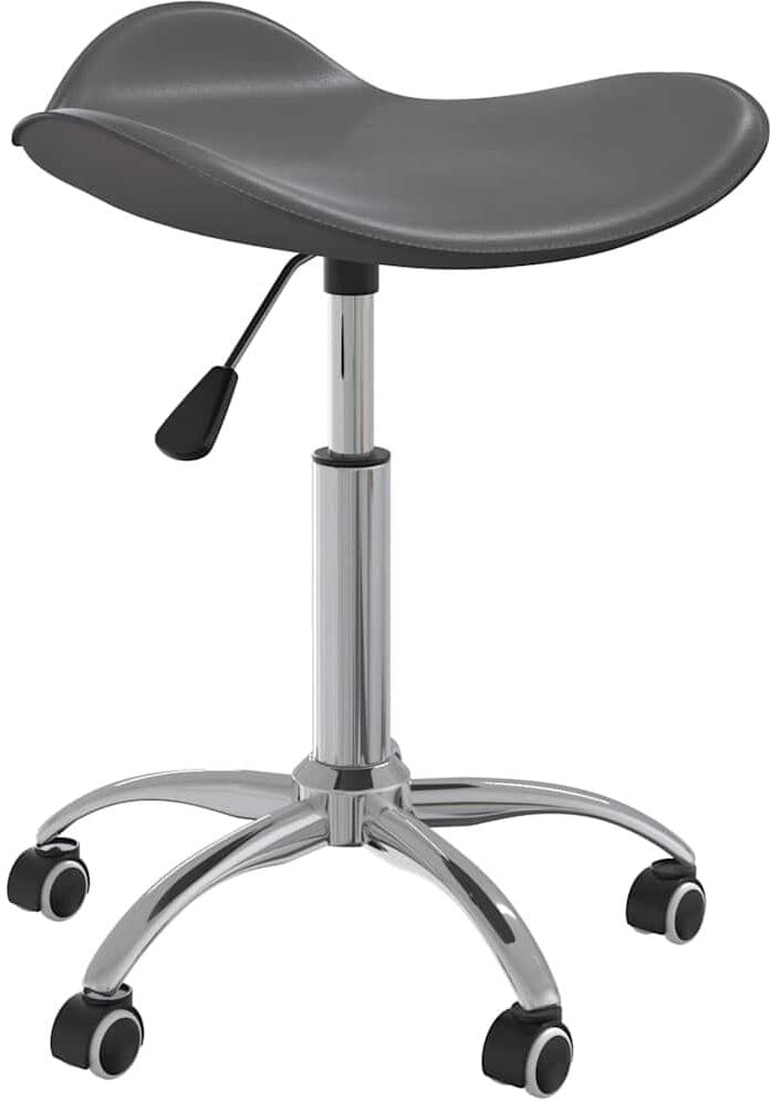 vidaXL Chaise de bureau Gris Similicuir