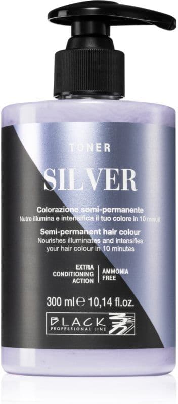 Black Professional Line Toner τονωτικό χρώματος μαλλιών για φυσικές αποχρώσεις Silver 300 ml