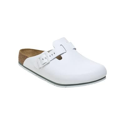 Berufsschuh BIRKENSTOCK "Boston Pro" Gr. 42, weiß, 42, Obermaterial: 50% Rindsleder Leather cow. 50% Lammleder LEL., Schuhe