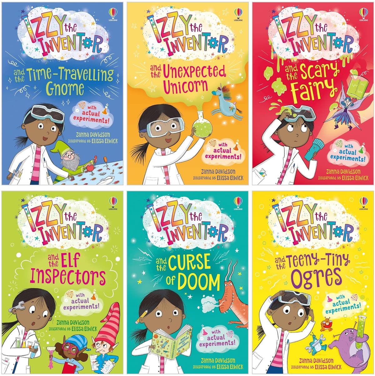 Usborne Izzy the Inventor 6 Books Collection Set by Zanna Davidson – Funny Adventure Stories Collection for Kids
