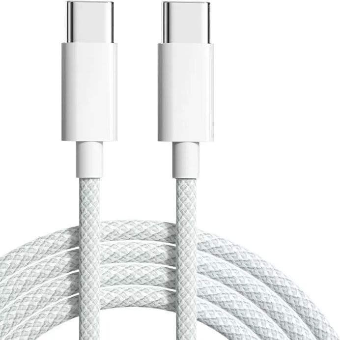 INF Pack de 2 câbles USB C vers C de 1,5 m Blanc
