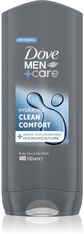 Dove Men+Care Clean Comfort żel pod prysznic do twarzy, ciała i włosów 400 ml