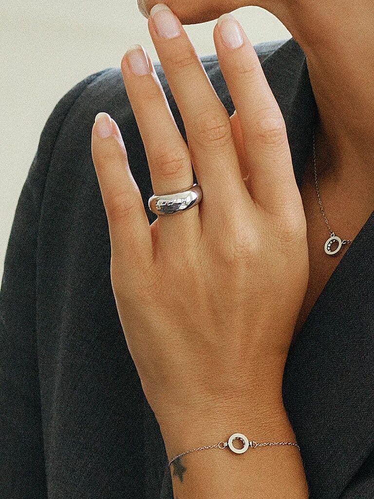 EDBLAD Ring FURO Steel  silber   L W