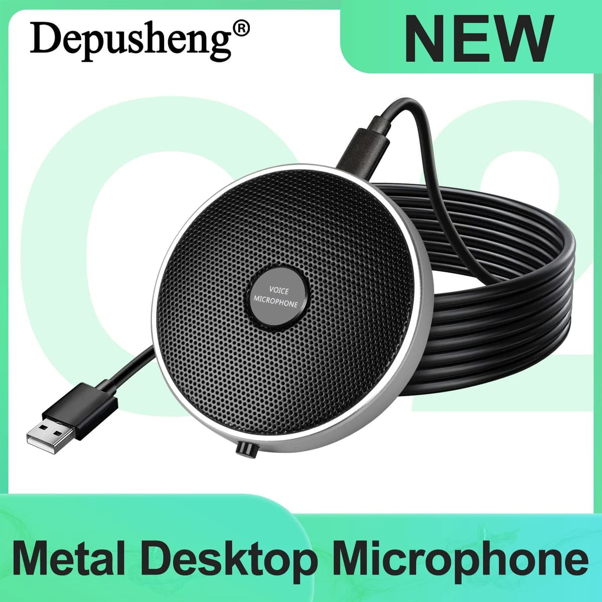 Depusheng Q2 Professional USB Microphone Mini Portable Size for Meeting Recording Desktop Computer