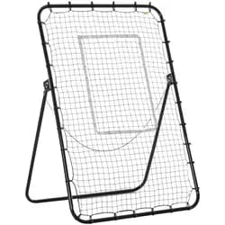 HOMCOM HOMCOM Fußball Rebounder, Klappbarer Fußballtor, Kickback Rückprallwand Schwarz