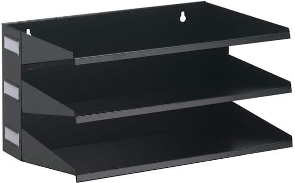 Sorteringsfack vÃ¤gg 3 A4 svart