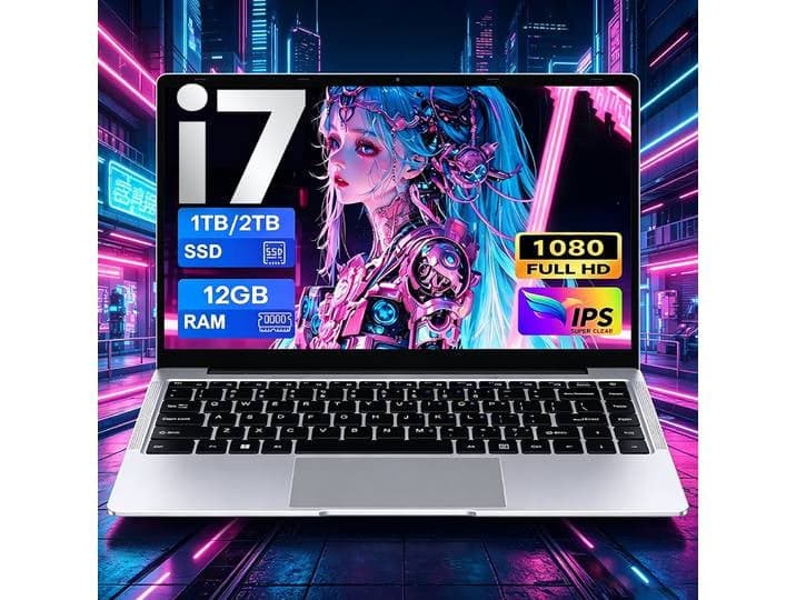 Ordinateur portable Windows 11 2026 Intel Core i7 9850H/8650U 12 Go de RAM 1 To 2 To SSD PC portable pour entreprise, études et bureau