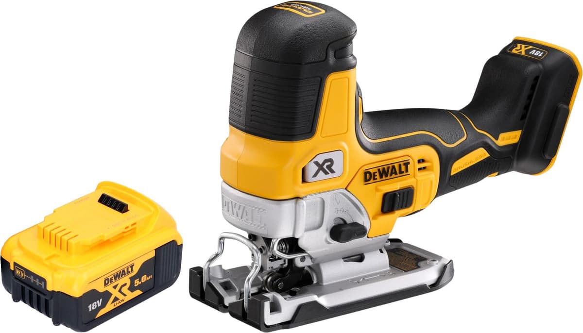 DeWalt DCS 335 N Akku Stichsäge 18 V 135 mm Brushless + 1x Akku 5,0 Ah - ohne Ladegerät