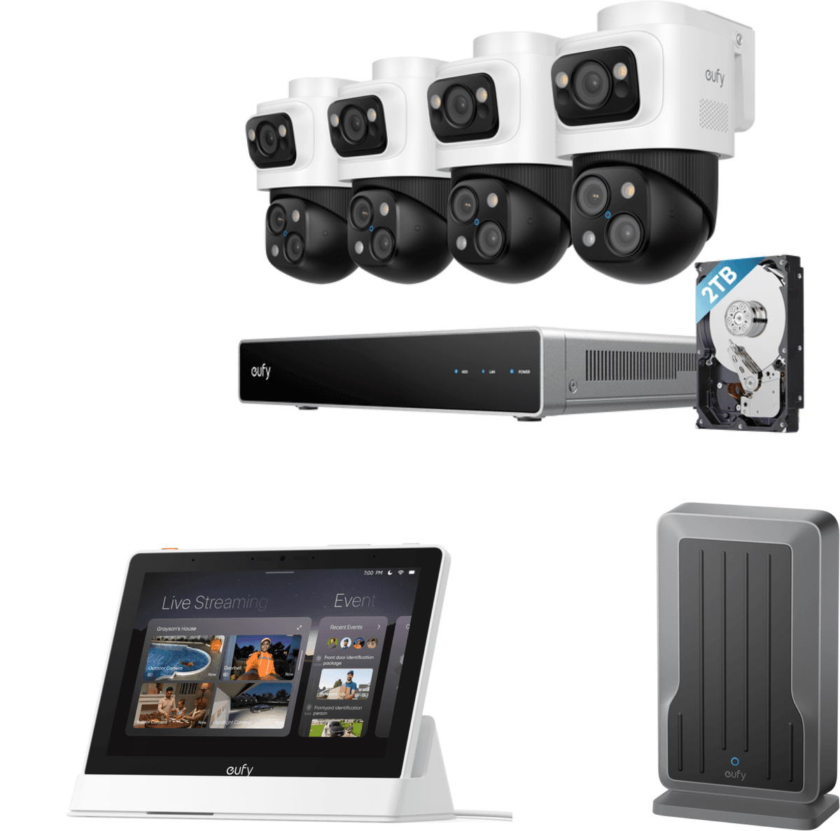 eufy NVR Security System S4 Max + Display+ Wi-Fi Module Adapter