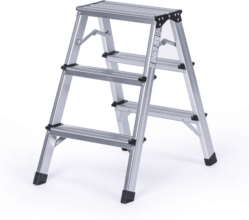 B2B Partner Hliníkové obojstranné schodíky, 2x3 stupne, 635 mm