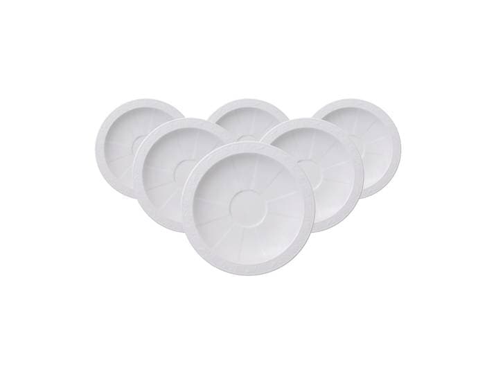 Untertasse VILLEROY & BOCH Untertassen White Pearl ø 16 cm 6er Set weiß , weiß, Speiseteller, Untertasse