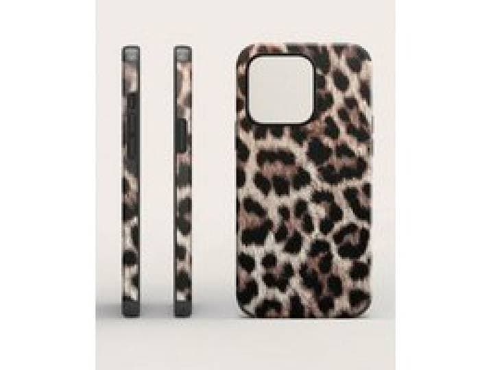 1 Luipaardprint Pu-leer Anti-val- en schokbestendige riem Spin Design Leather Craft Soft Case voor mobiele telefoon Geschikt voor iPhone