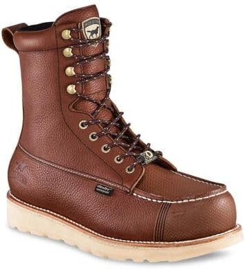 "Irish Setter By Red Wing Wingshooter XD 8"" WP Safety-Toe SR EH Wedge (Men's) Work in Tan, Size 10 D, Leather"