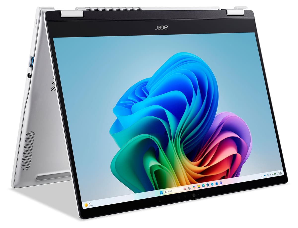 Acer Swift Spin 14 AI (Platinum Silver, 14" WUXGA, Intel Core Ultra 9 386H, 32 GB RAM, 500 GB SSD) mit Windows 11 Pro