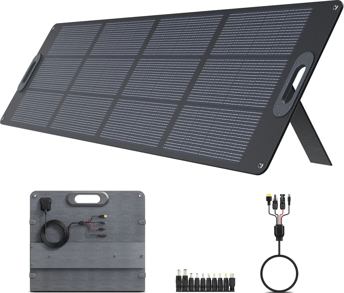 CTOLITY ETFE 200W Foldable Solar Panels SPC200 20.5V Portable Solar Charging Panel Complete Kit Outdoor Lifepo4 Power Station