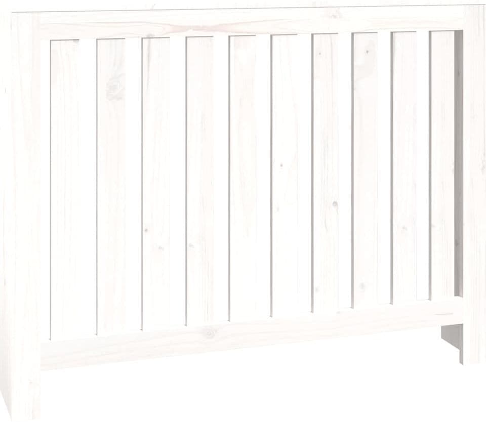 vidaXL Cache-radiateur Blanc 108,5x19x84 cm Bois massif de pin