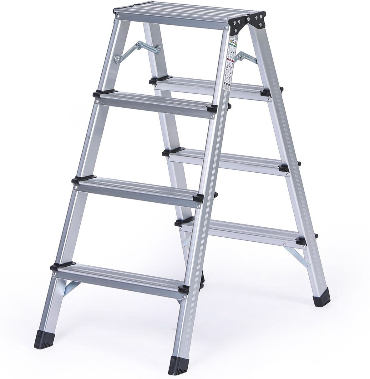B2B Partner Stopnie aluminiowe dwustronne, 2x4 stopnie, 830 mm