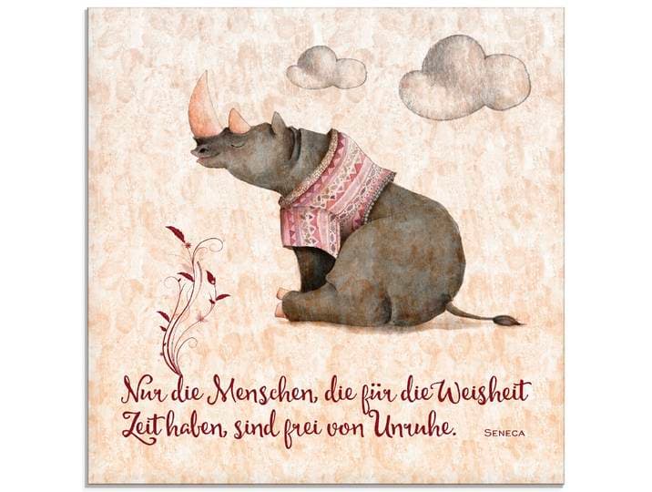 Glasbild ARTLAND Lebensweisheit Zeit , beige (farbe bild(er): naturfarben), B:20cm H:20cm, Bilder, Glasbild, in verschiedenen Grössen