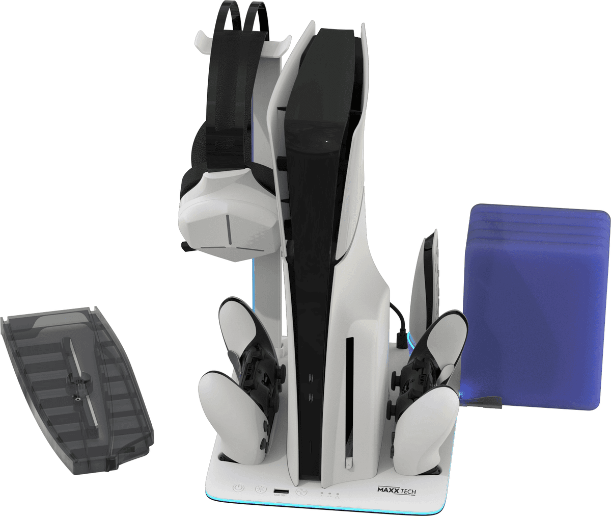 Maxx Tech PS5 DLX LED Mult-Functional Stand for all PS5 consoles (PlayStation 5)