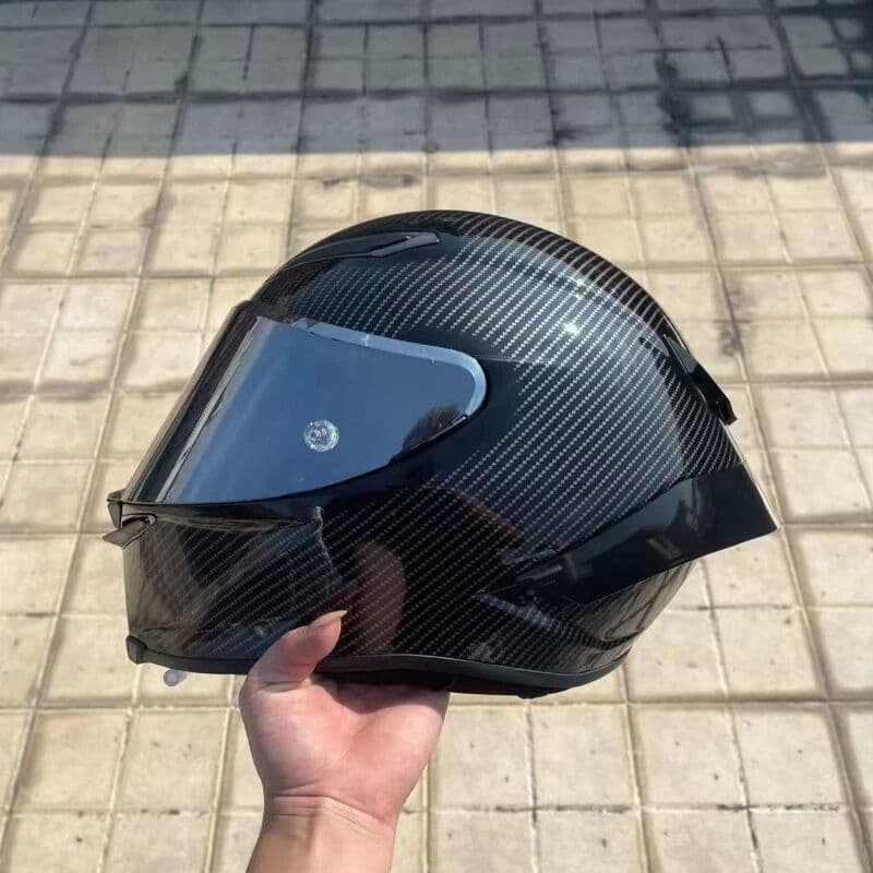 NONE DOT Approved Bright Black Helmet Men Riding Full Face Motorcycle Helmet Motocross Big Spoiler GPR GPRR Helmet Capacete Casque