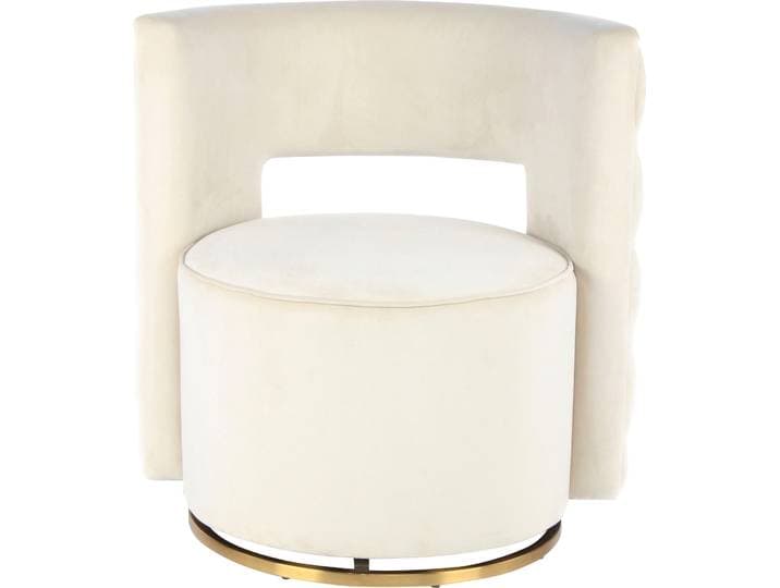 Sessel KAYOOM Drehsessel Sophistic, hochwertiges Gestell aus Eisen , beige (creme, gold), B:74cm H:77,5cm T:66,5cm, Bezug:Polyester (Samt) Korpus:MDF, Sperrholz Gestell:Eisen, Sessel, Sessel, drehbar, elegant, samtweich, gesteppt