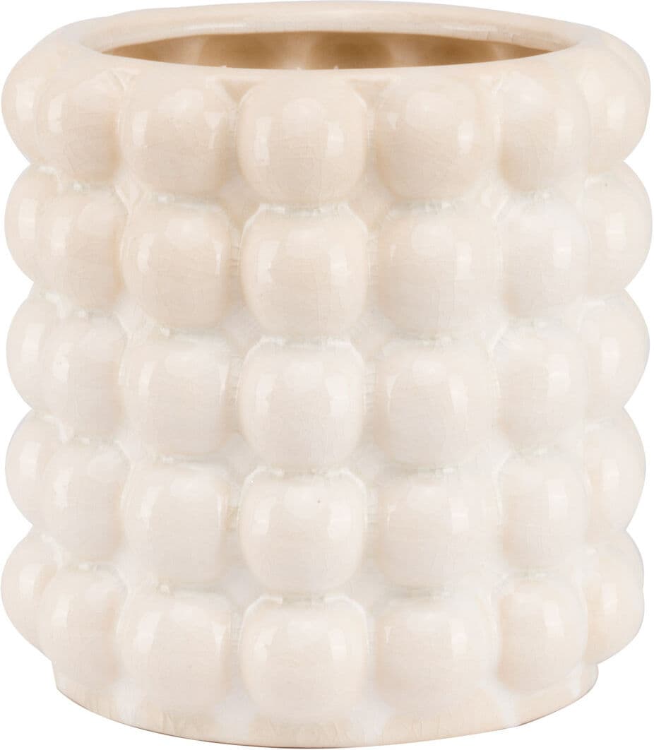 Langley Street Marina Handmade Ceramic Pot Planter Cream 20cm H x 20cm W x 20cm D