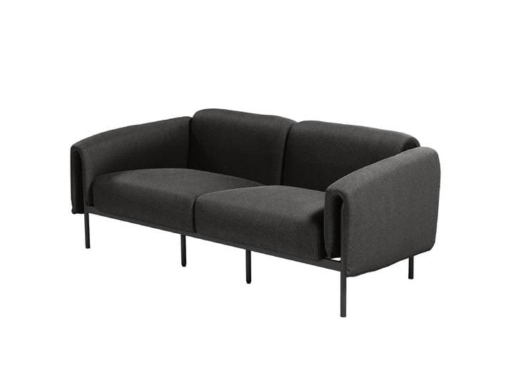 Canapé de jardin 2 places Zuzu 184 x 70 x 98cm Noir/Noir