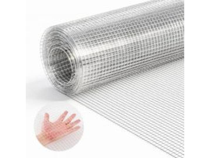 VEVOR Grillage Galvanisé Maille Carrée Fine 6,3 mm, Grillage Soudé en Rouleau 0,4 x 6 m Diamètre de Fil Métallique 0,50 mm pour Clôture de Jardin, Enclos à Poules, Cages à Lapin, Protection de Plantes