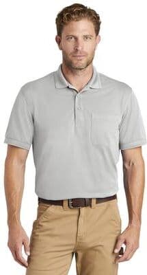 CornerStone CS4020P Industrial Snag-Proof Pique Pocket Polo Shirt in Light Grey size 2XL   Polyester