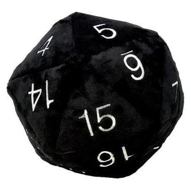 Ultra Pro D20 Würfel Plüsch - Schwarz/Weisse Zahlen (UP85335)