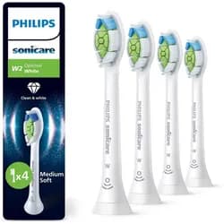 Philips Sonicare W2 Optimal Bürstenköpfe (4er-Pack) HX6064/87 - HX6064/88 - HX6068/87 - HX6068/88 - 4 Stück / Weiß