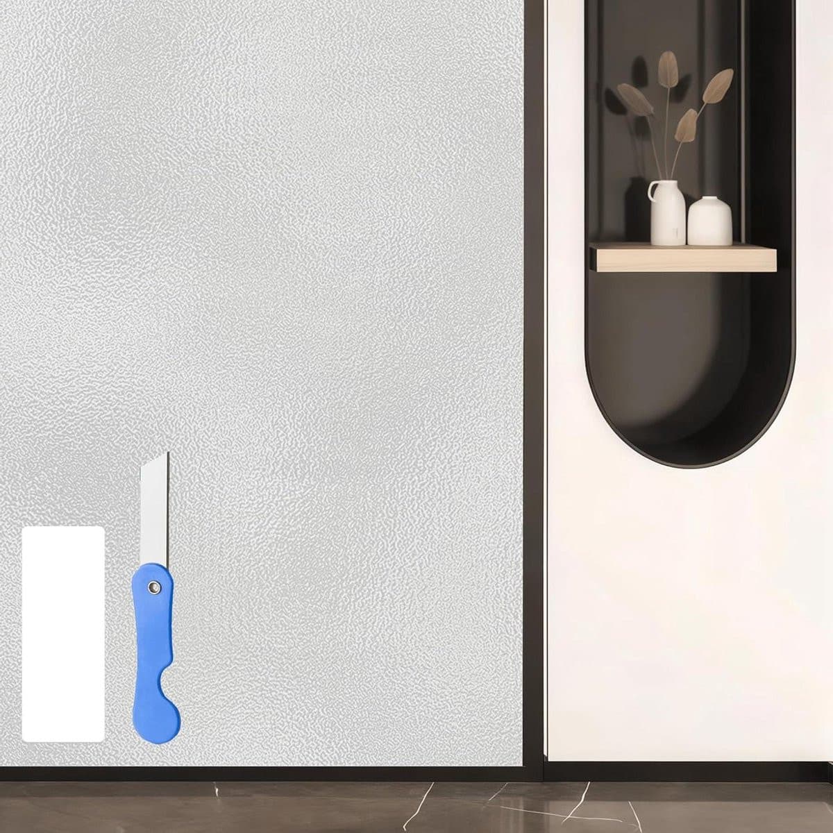 Wit Raamfolie voor Privacy zonder Lijm - 70 x 200 cm