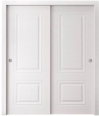 SartoDoors Basic 9772   Bedroom Door Interior Door   Solid Wood   Hardware Set   36x80, White Bathroom Door Pantry Door