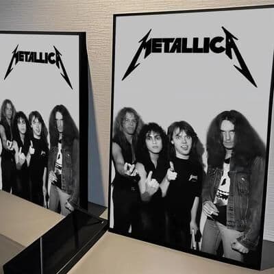 Inspired Living Metallica Wall Poster Vintage Band Wall Sticker For Music Room Decor 4 50x70cm No Frame