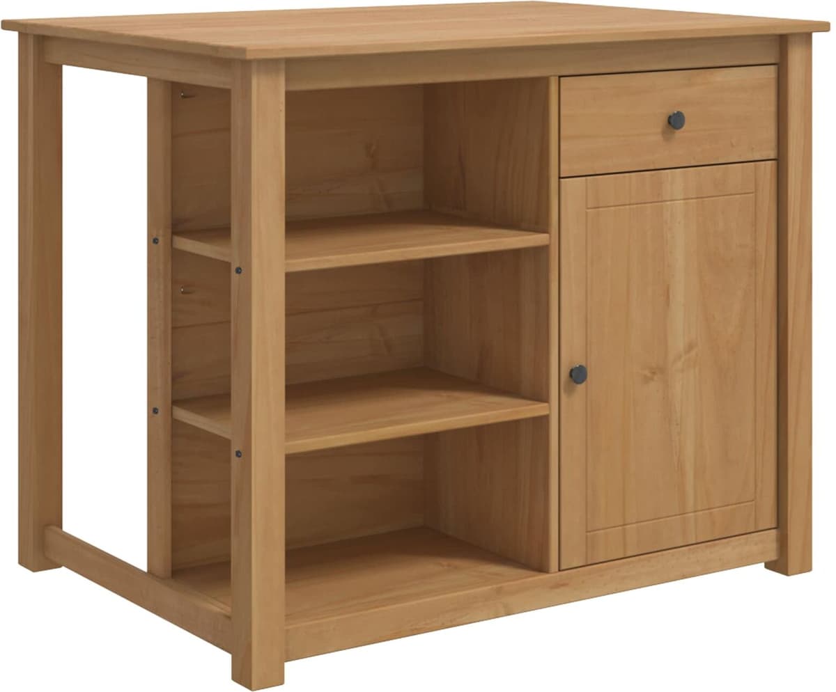 vidaXL Ensemble Cuisine Îlot PANAMA Cire de Miel 112 x 77 x 90 cm