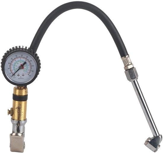 CCYLEZ Lichtgewicht aluminium luchtdrukmeter voor compressoren, meetbereik 10-220 psi, geschikt voor fiets, motorfiets en auto
