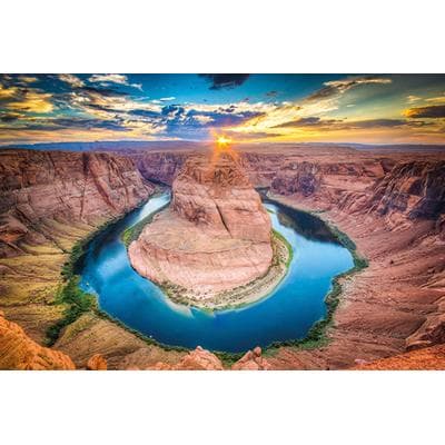 Fototapete PAPERMOON "Horseshoe Bend", bunt, B:2,5m L:1,86m, Vlies, Tapeten
