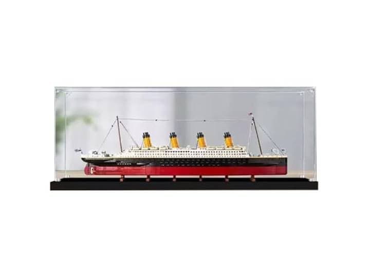 CHIFENMS Acryl-Vitrine kompatibel mit Lego 10294 Titanic, staubdichte Schaukasten (nur Gehäuse) (Lego-Sets sind nicht im Lieferumfang enthalten) (3 mm)