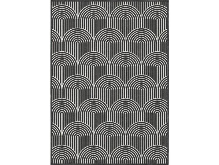 Hanse Home Outdoorteppich Pangli, Schwarz, Weiß, Kunststoff, geometrisch, rechteckig, 200x290 cm, Oeko-Tex® Standard 100, für Fußbodenheizung geeignet, beidseitig verwendbar, in verschiedenen Größen erhältlich, UV-beständig, lichtunempfindlich, pflegeleicht, strapazierfähig, Teppiche und Böden, Teppiche, Outdoorteppiche