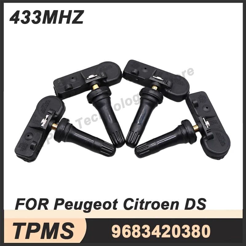 GANGLE 4PCS Tire Pressure Sensors TPMS Sensor For Peugeot 3008 308 5008 Citroen C4 Jumper DS4 DS5 Berlingo 433MHz 9683420380